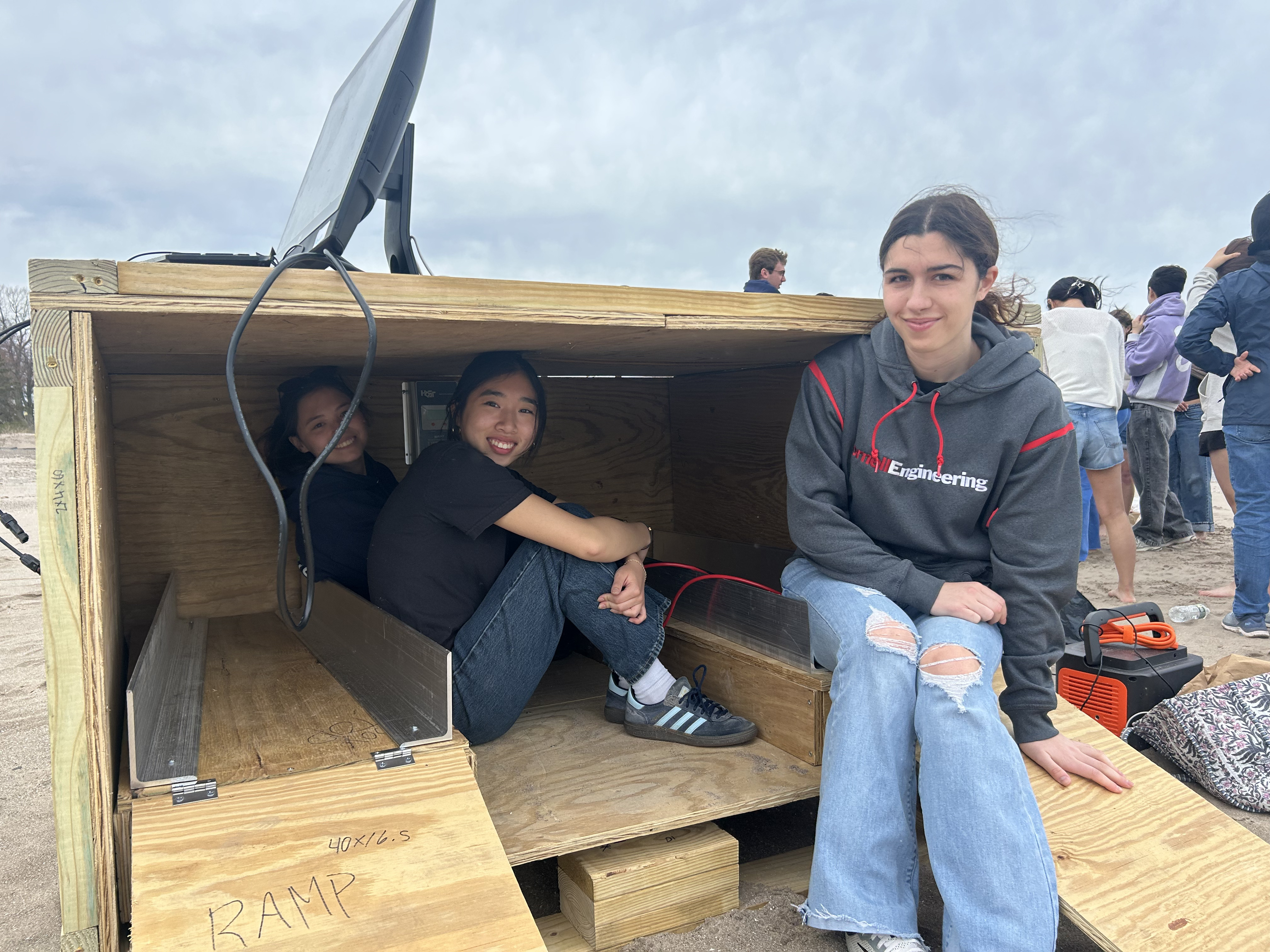 Cornell Nexus members at the beach station